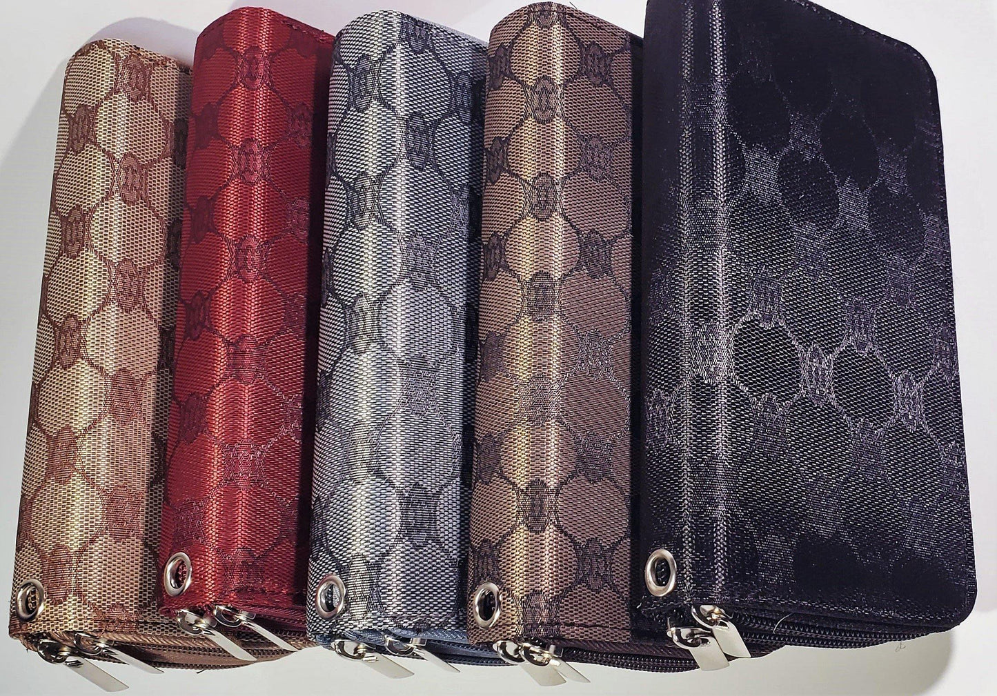Women Wallet Phone Card holder Clutch Purse Holder Double Zip Wrist Band Handbag - TopLine Fashion Lounge