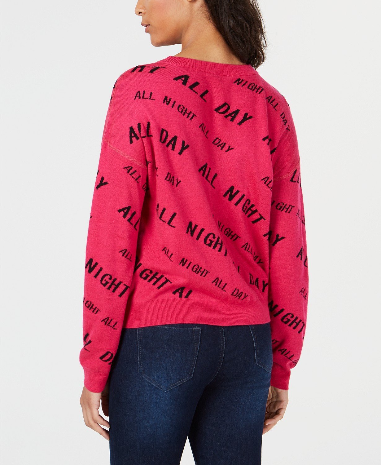 Bar III Reversible Graphic Sweatshirt Candy Pop S -