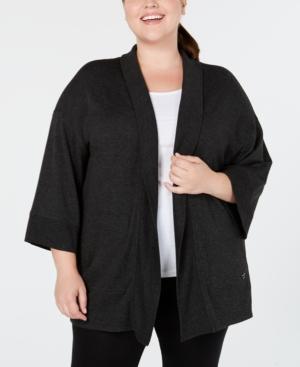 Calvin Klein Performance Plus Size Relaxed Cardigan - TopLine Fashion Lounge