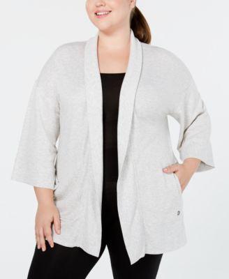 Calvin Klein Performance Plus Size Relaxed Cardigan - TopLine Fashion Lounge