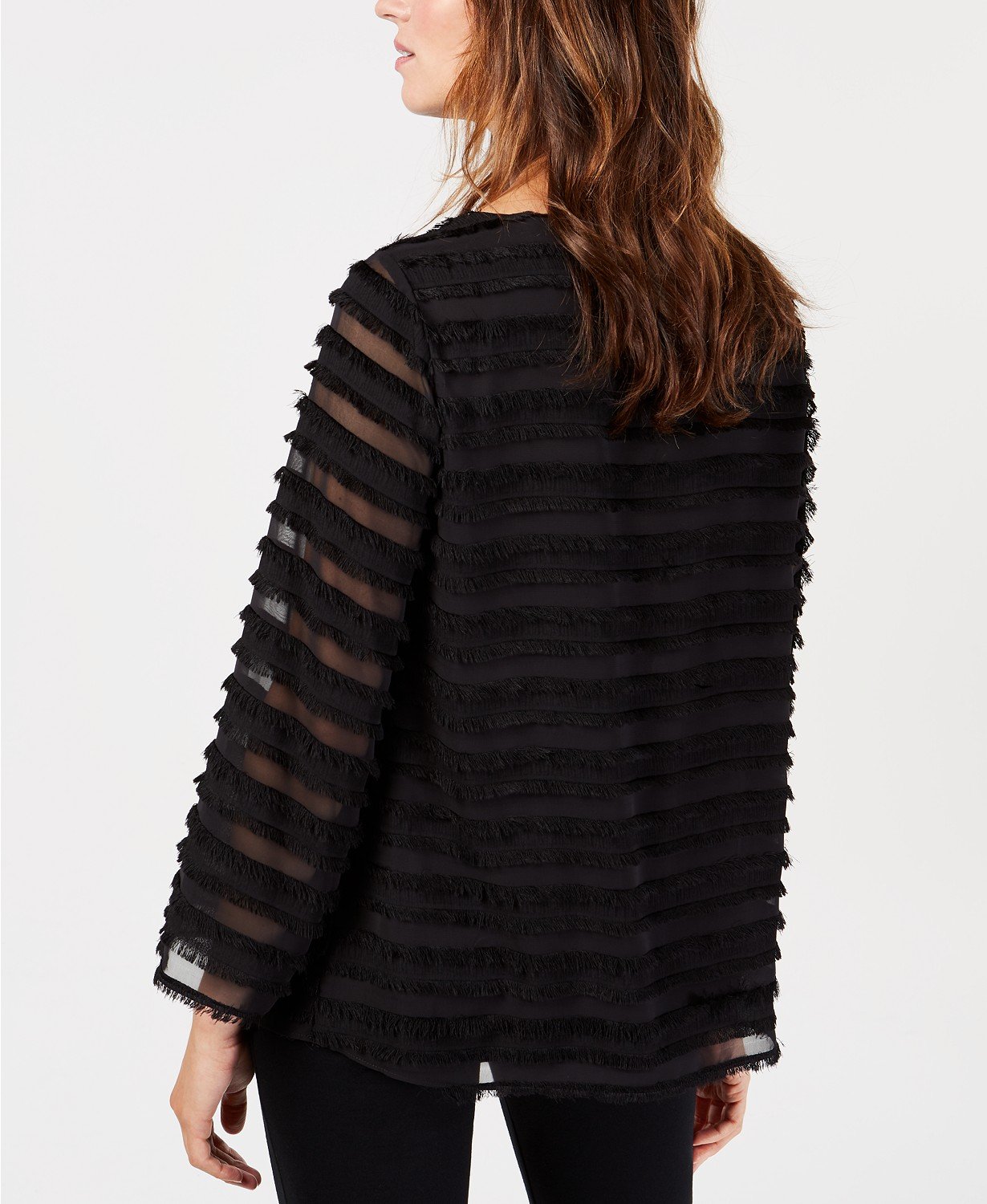 Karen Scott Holiday Petite Long-Sleeve Studded Top - TopLine Fashion Lounge