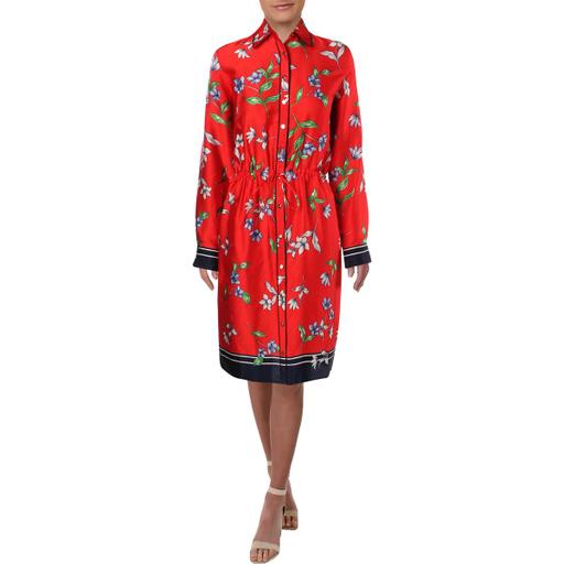 Lauren Ralph Lauren Women's Paza Floral Print Long Sleeves Shirtdress