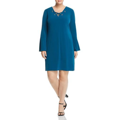 Michael Kors Plus Size Lace-Up Shift Dress - TopLine Fashion Lounge