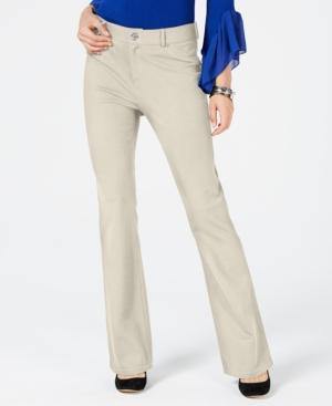 INC Curvy Bootcut Pants BEIGE - TopLine Fashion Lounge
