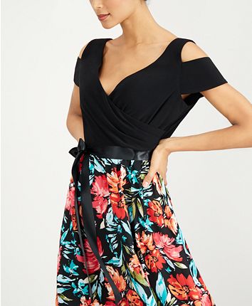 SL Fashions Cold-Shoulder Maxi Dress