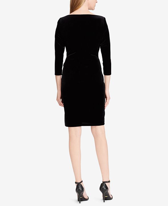 American Living Ruffled Velvet Dress