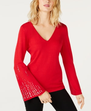 I.N.C. Embellished Bell-Sleeve Top