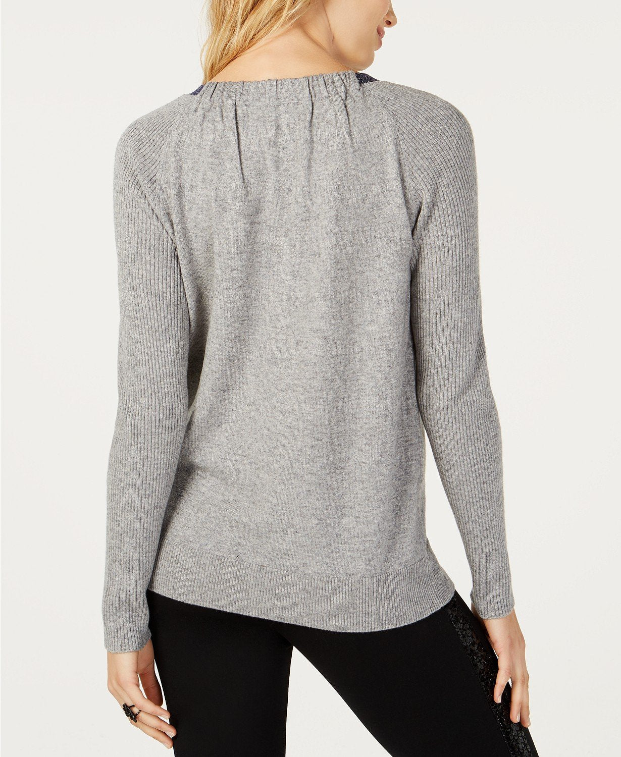 INC Womens Surplice Ribbed Pullover Sweater - TopLine Fashion Lounge