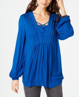 Style Co Criss-Cross Top Sea Captain XS -