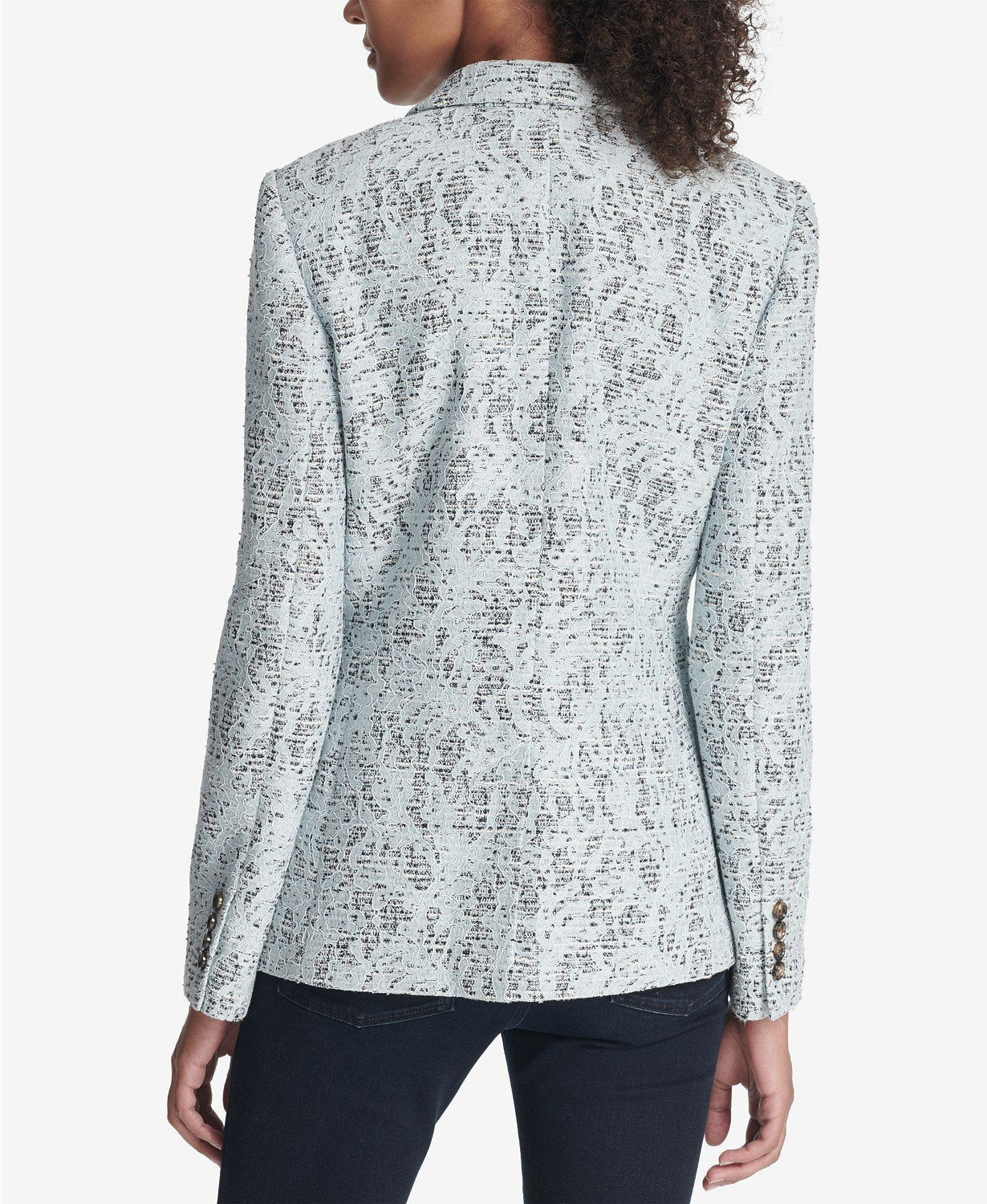 Dkny Bonded Lace One-Button Jacket - TopLine Fashion Lounge