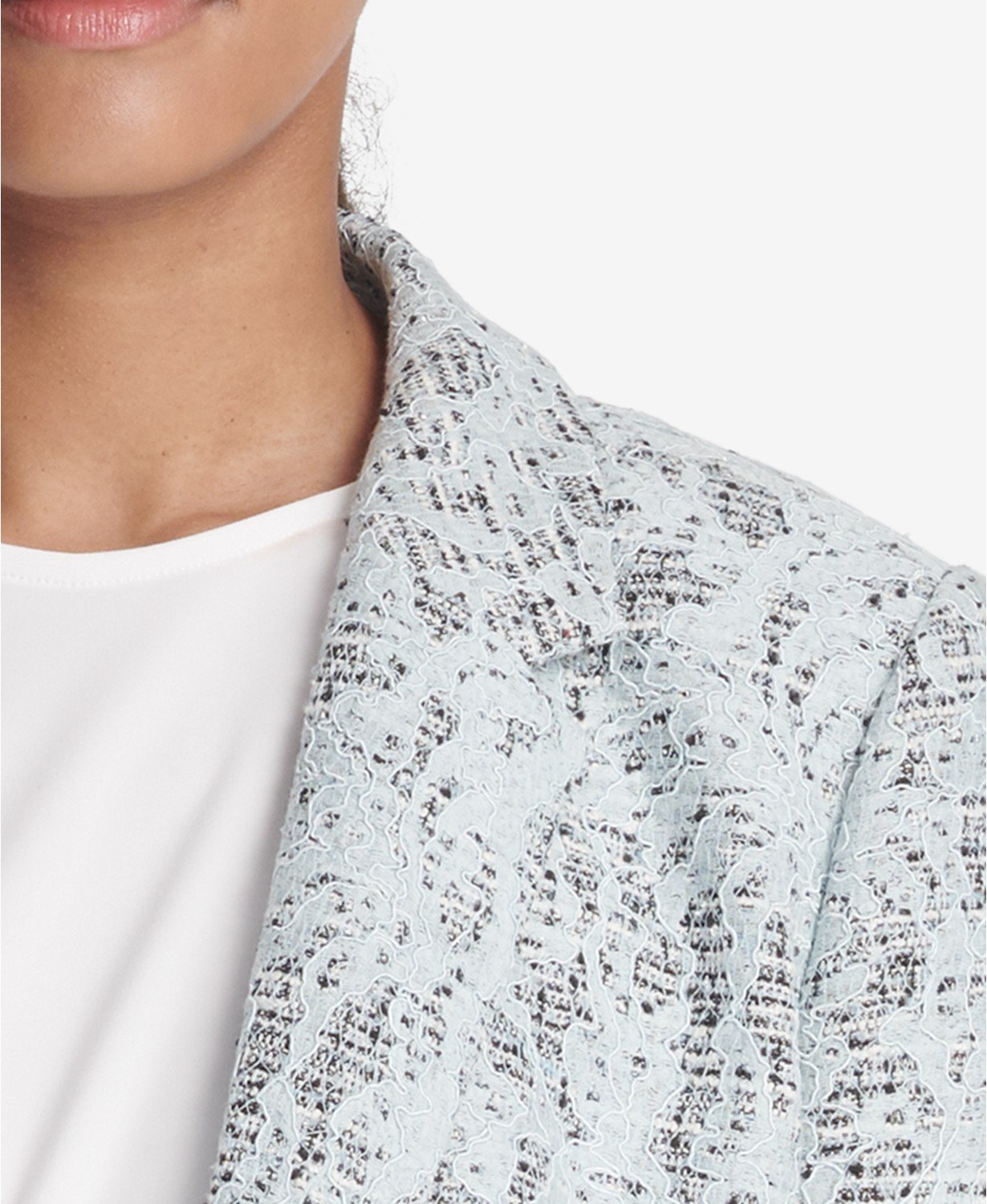 Dkny Bonded Lace One-Button Jacket - TopLine Fashion Lounge
