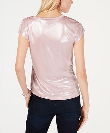 I.N.C. Metallic Twisted T-Shirt