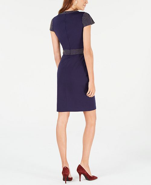 MICHAEL Michael Kors Studded Cap-Sleeve Dress, In Regular & Petite Sizes