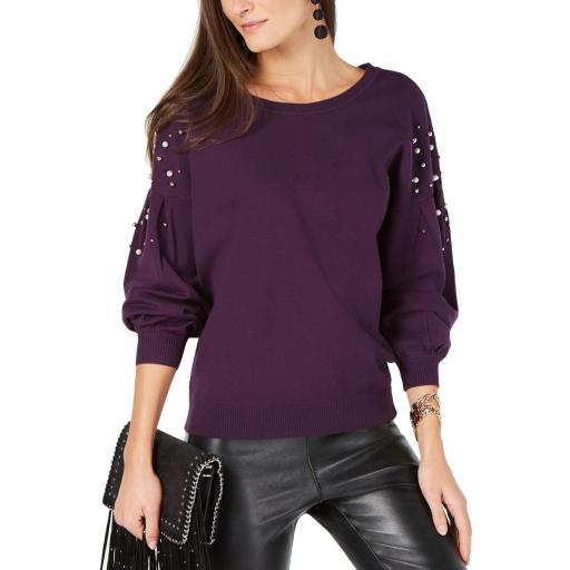 I.N.C. Embellished Balloon-Sleeve Sweater