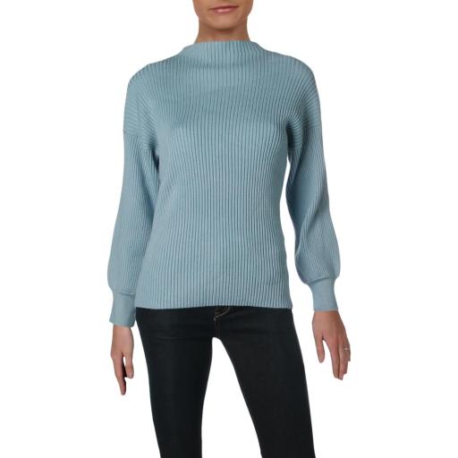 I.N.C. Volume-Sleeve Ribbed Sweater