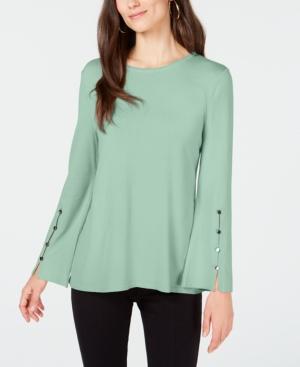 Alfani Hardware-Sleeve Top