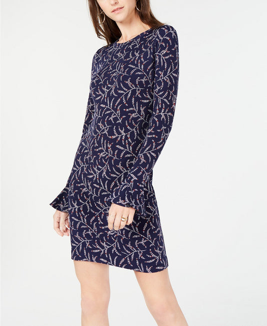 Michael Kors Printed Bell-Sleeve Dress, In Regular & Petite Sizes - TopLine Fashion Lounge