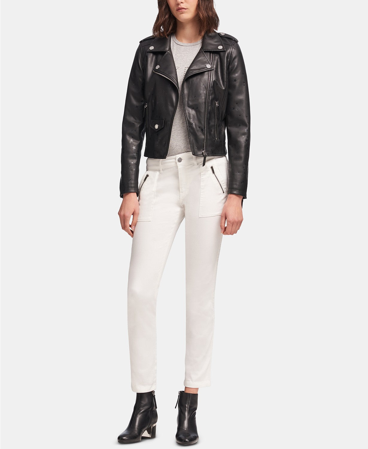DKNY Faux-Leather Moto Jacket
