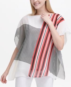 Calvin Klein Mixed-Stripe Kaftan Top - TopLine Fashion Lounge