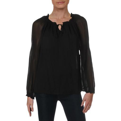 INC Womens Smocked Ruffled Peasant Top - TopLine Fashion Lounge