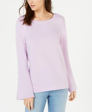 I.n.c. Embellished Bell-Sleeve Sweatshirt - TopLine Fashion Lounge