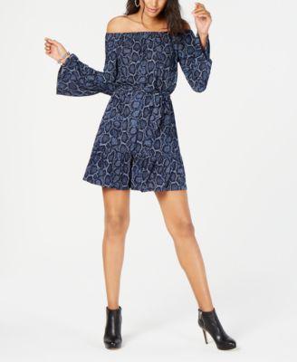 SNAKE SQ WIDE SLV DRS - TopLine Fashion Lounge