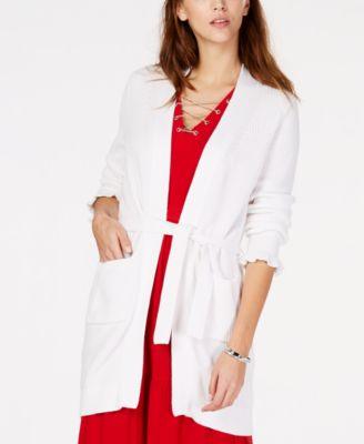 OPEN RUFFLE SLV CARDI - TopLine Fashion Lounge