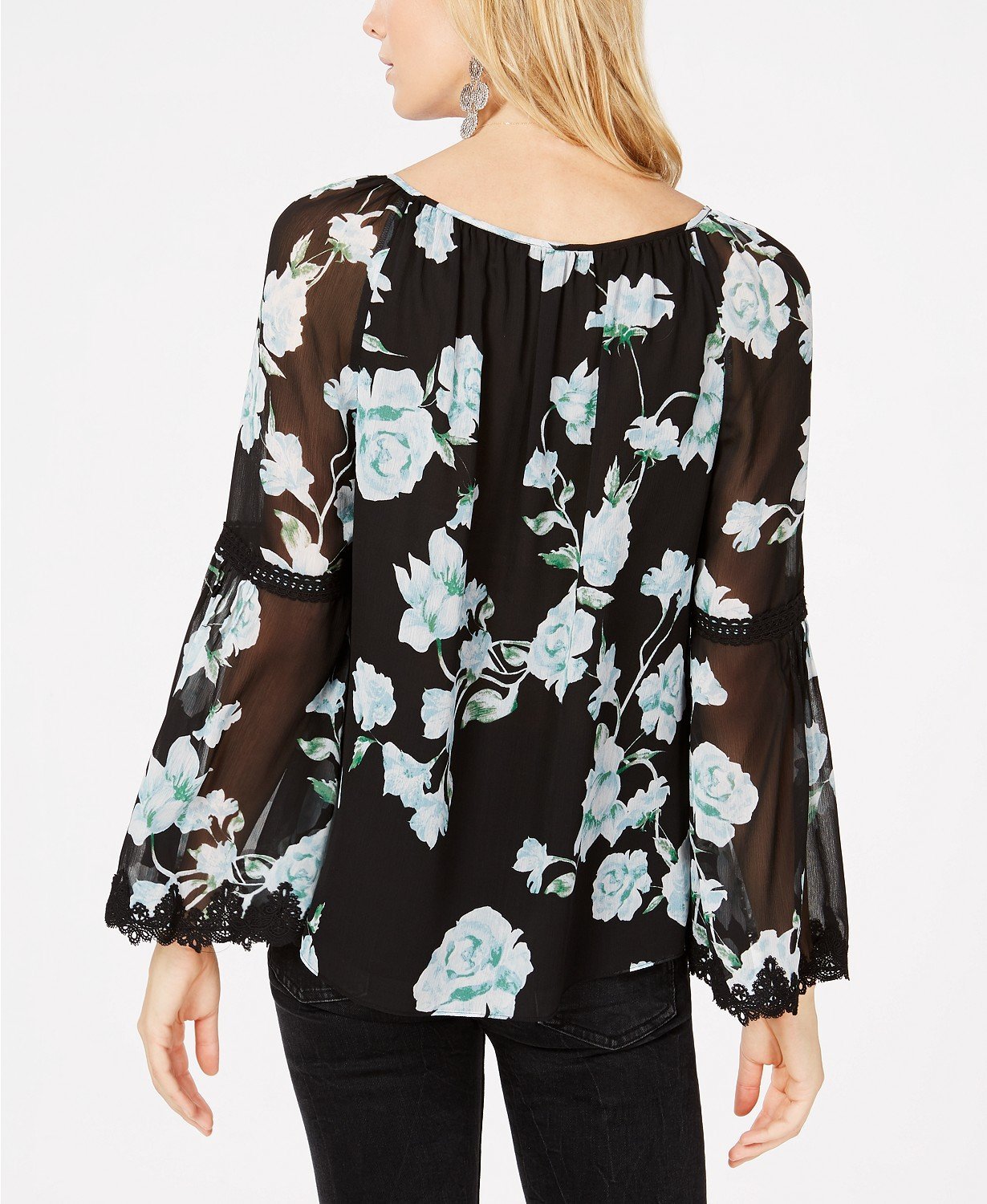 I.n.c. Bell-Sleeve Printed Blouse - TopLine Fashion Lounge