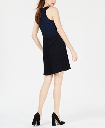 French Connection Pleated Color blocked Dress