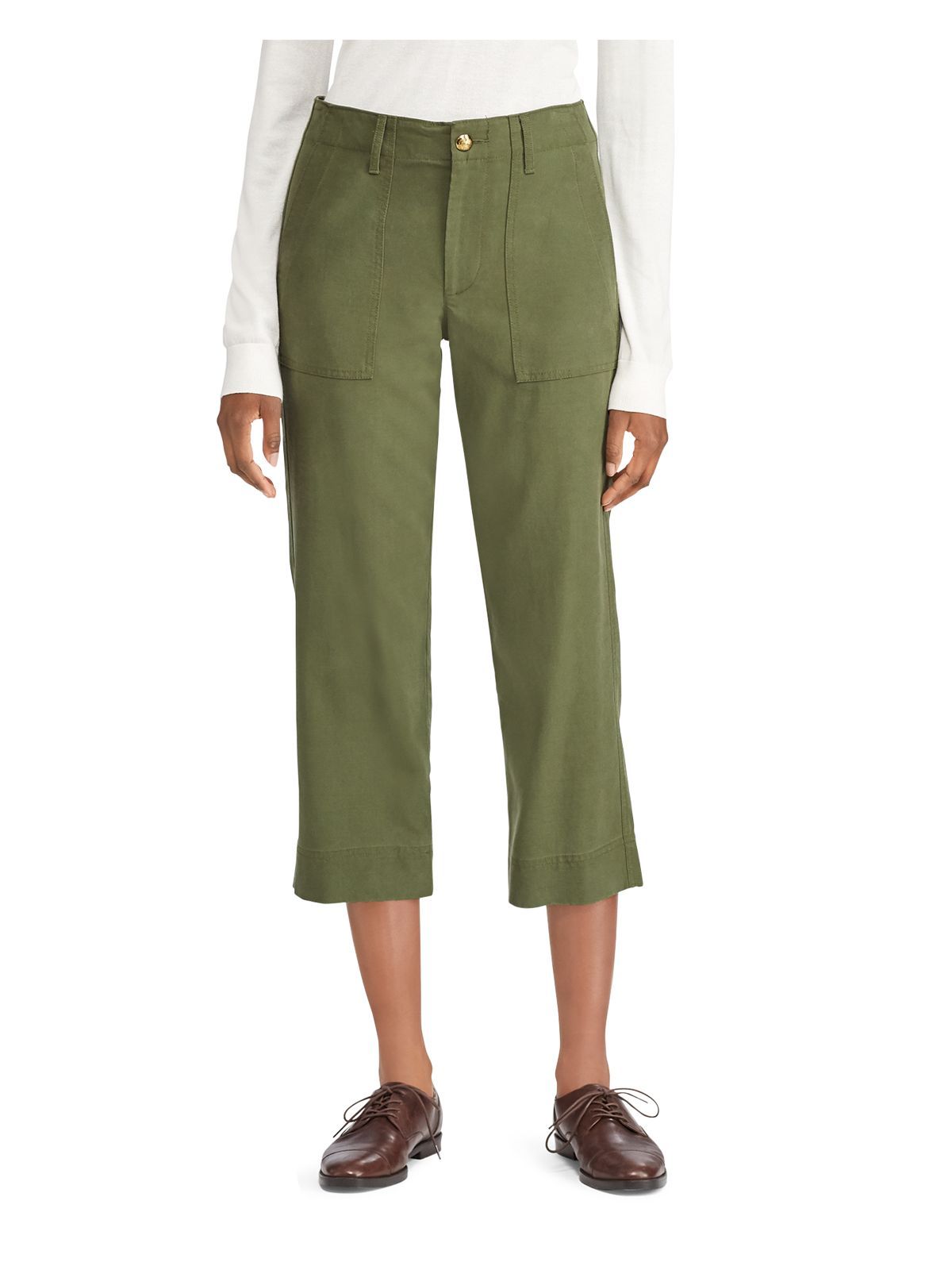 RALPH LAUREN Women's Green Cropped Pants