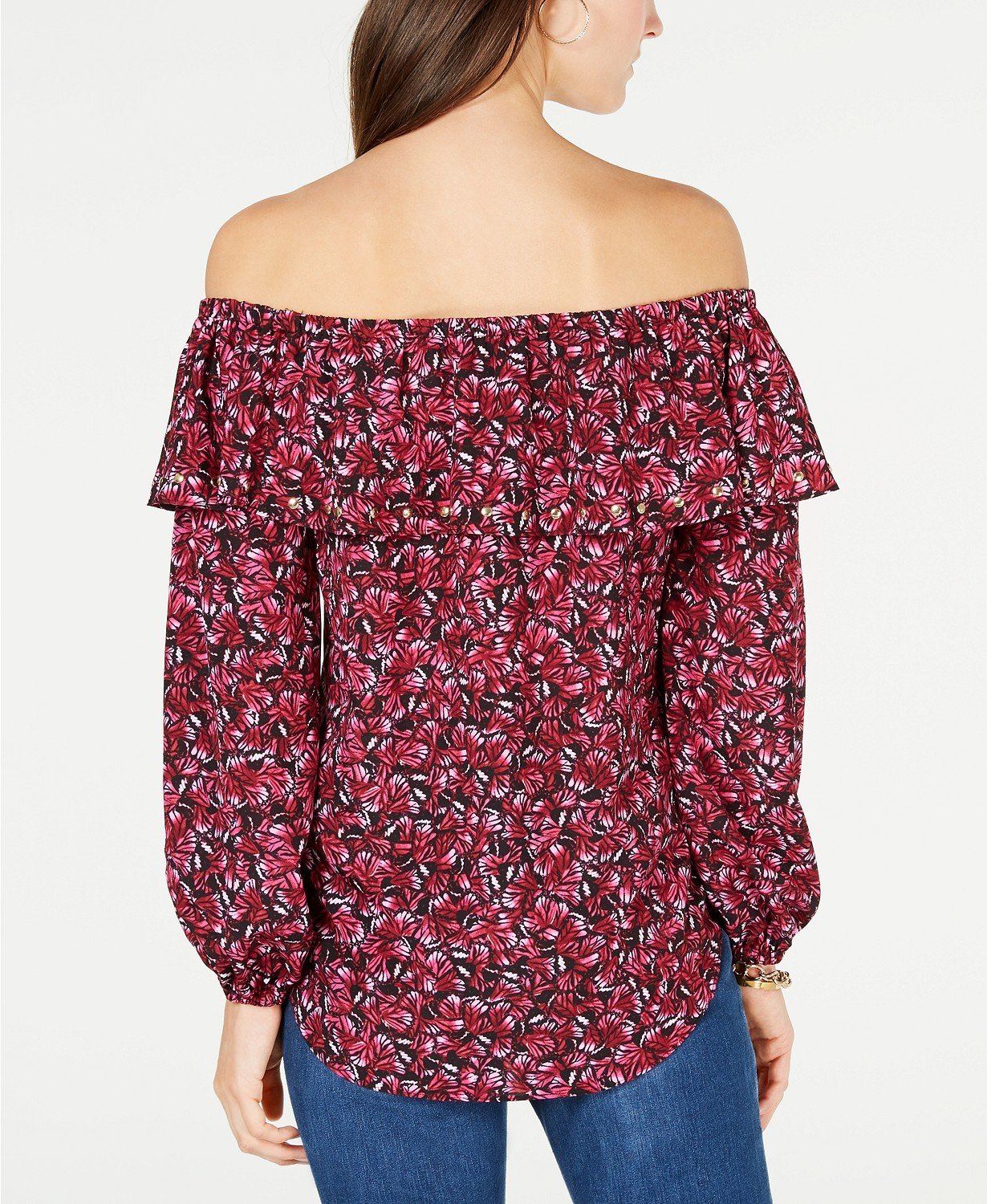 Michael Michael Kors Ruffled Off-The-Shoulder Top - TopLine Fashion Lounge