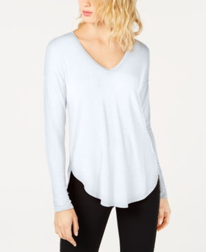 INC V-Neck Curved-Hem T-Shirt