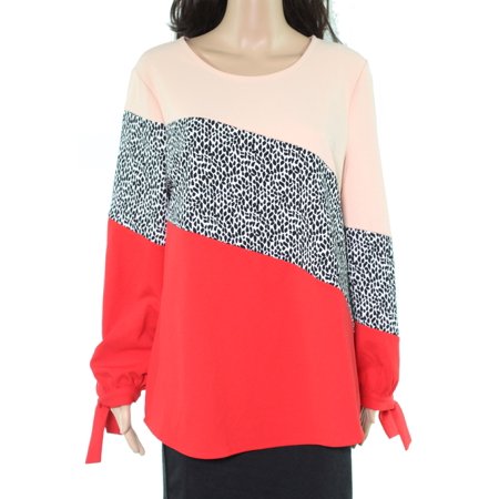 Alfani Colorblocked Tie-Sleeve Top
