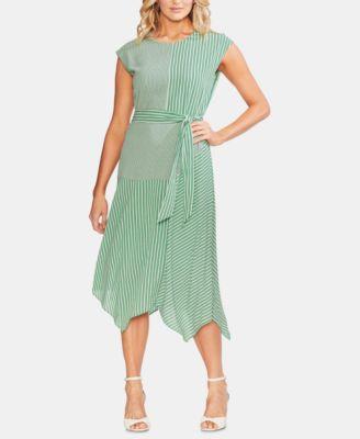 Vince Camuto Belted Pattern-Block Dress - TopLine Fashion Lounge