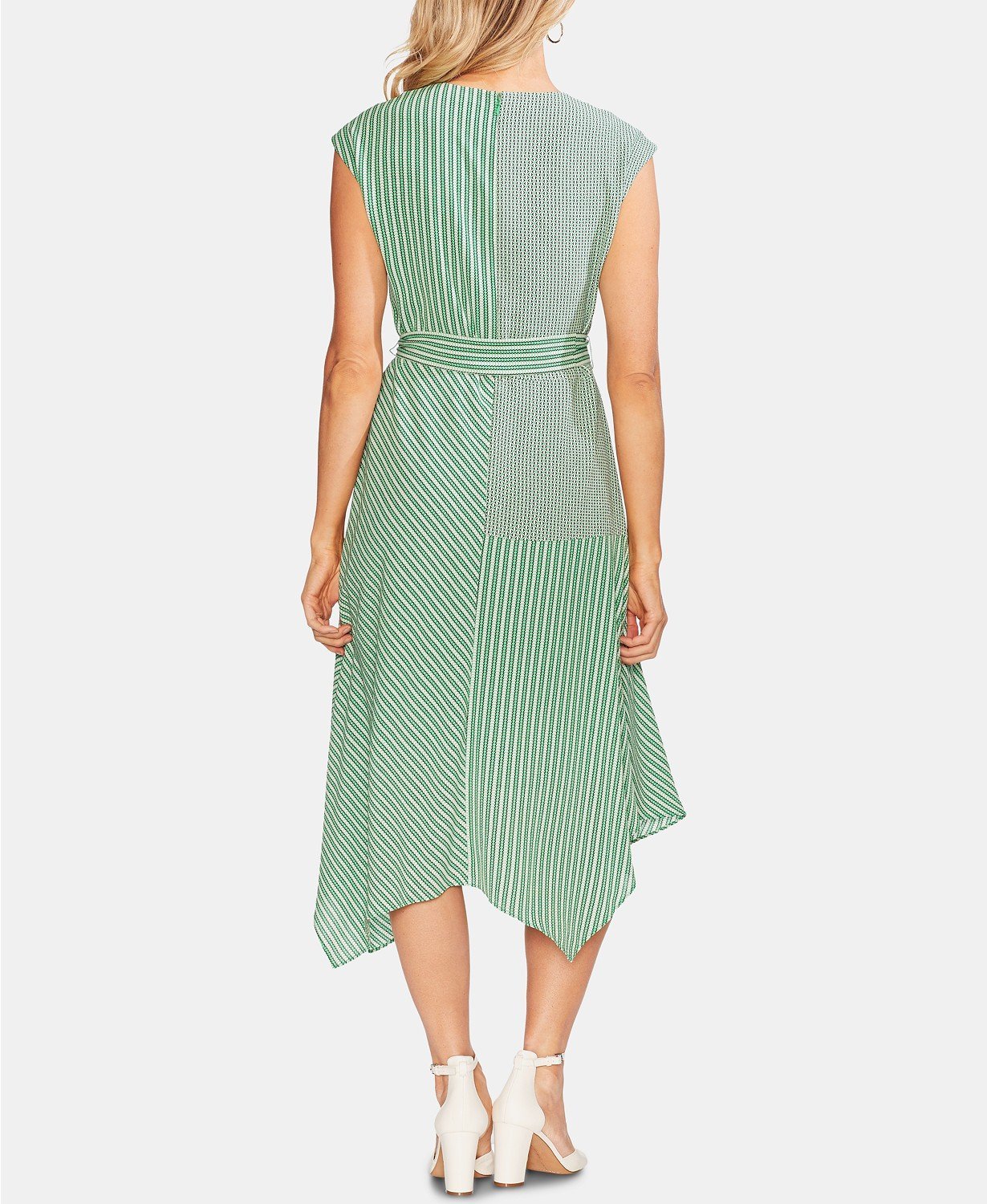 Vince Camuto Belted Pattern-Block Dress - TopLine Fashion Lounge