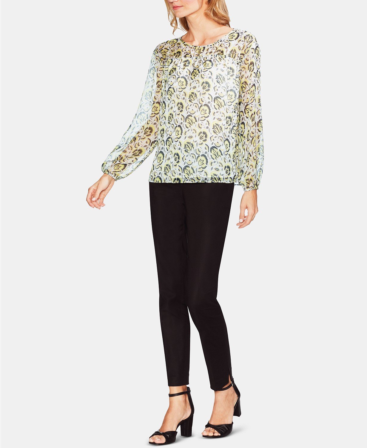 Vince Camuto Printed Mesh Top - TopLine Fashion Lounge