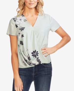 Vince Camuto Floral Vines Surplice Blouse