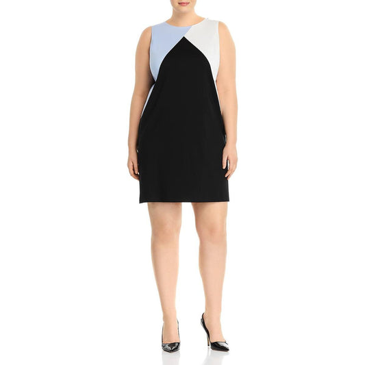 Love...Ady Womens Plus Sleeveless Above Knee Party Dress Black 0X - TopLine Fashion Lounge