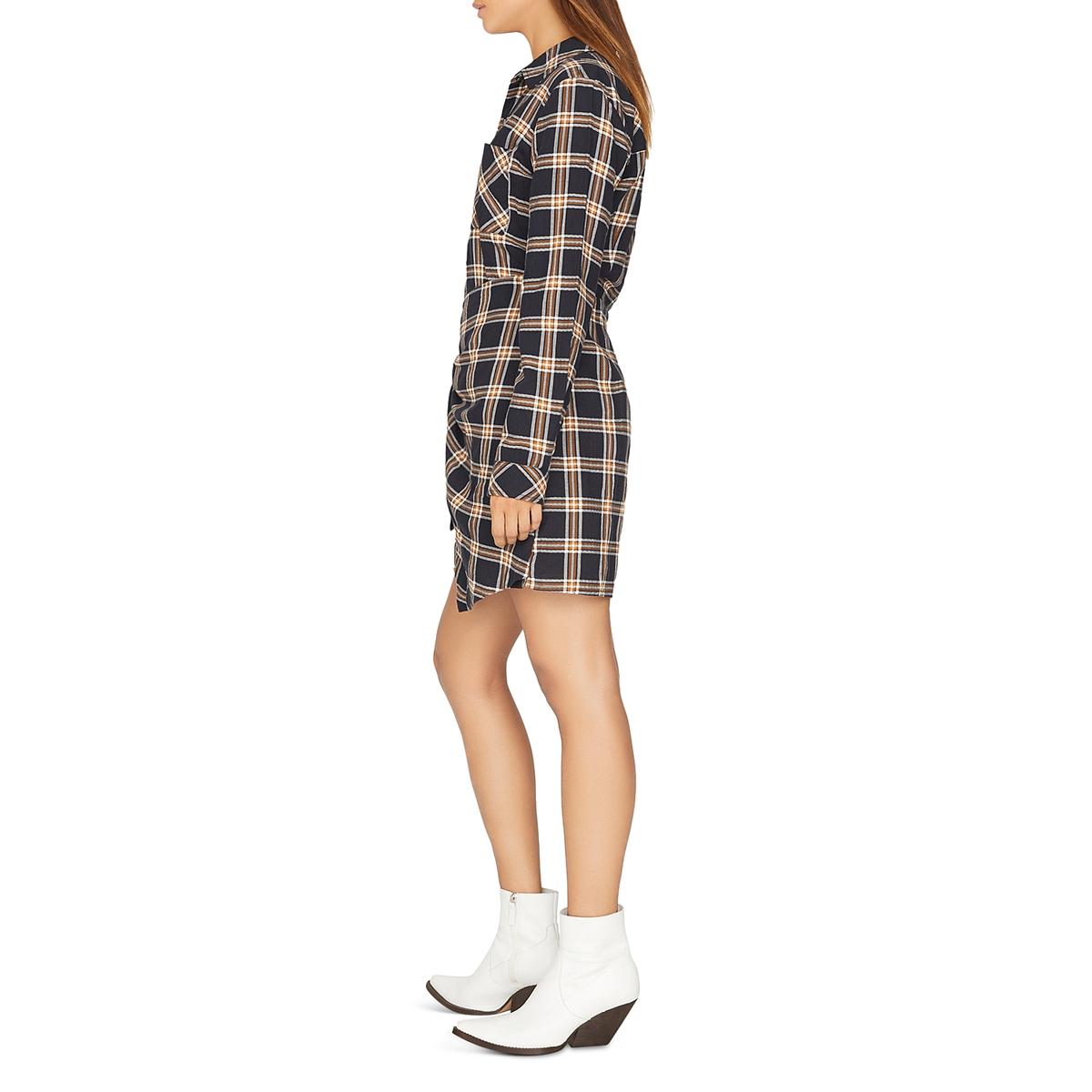 Sanctuary Womens Ani Plaid Wrap Shirtdress - TopLine Fashion Lounge