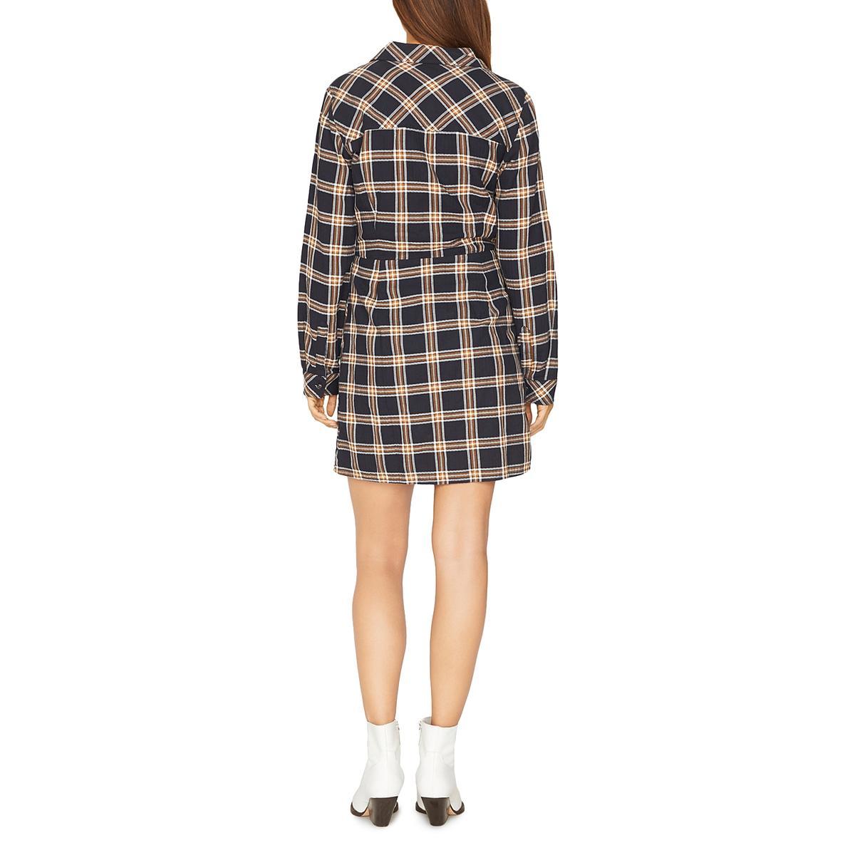 Sanctuary Womens Ani Plaid Wrap Shirtdress - TopLine Fashion Lounge