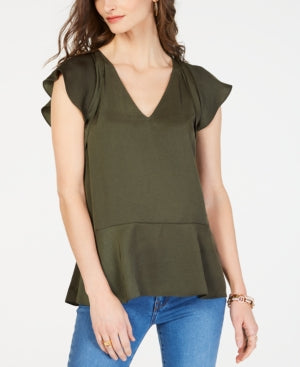 Michael Kors Flounce-Sleeve Top, in Regular & Petite Sizes