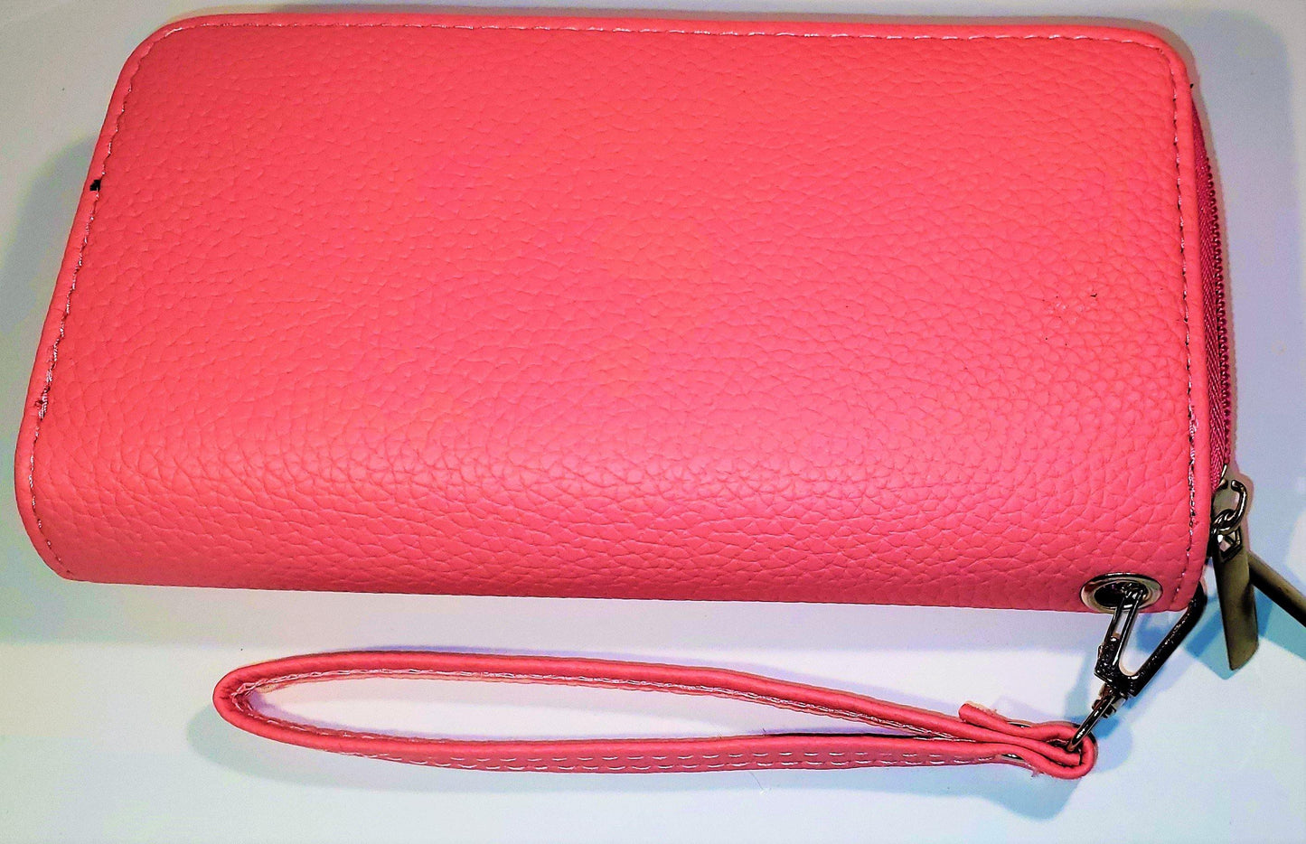 Soft Women PU Leather Wallet Card Holder Phone Holder Double Zip Wrist Band Clutch Purse Handbag - TopLine Fashion Lounge