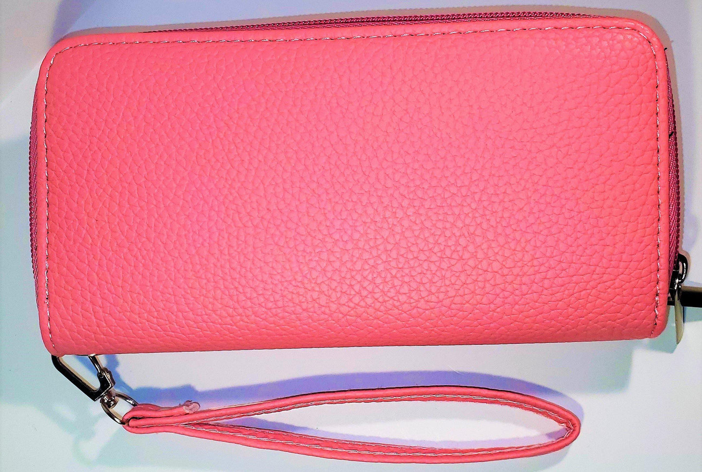 Soft Women PU Leather Wallet Card Holder Phone Holder Double Zip Wrist Band Clutch Purse Handbag - TopLine Fashion Lounge