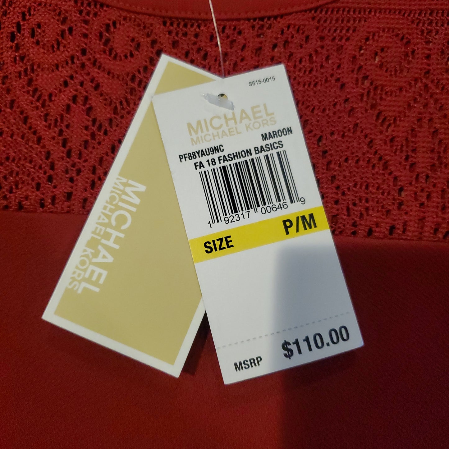 Michael Michael Kors Pointelle Trim Flounce Dress