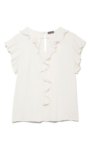 VINCE CAMUTO Ruffle Flutter Sleeve Top