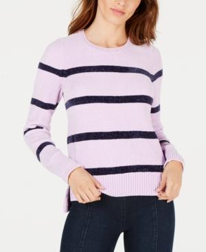 Maison Jules Striped Chenille Top Lilac Moon M -