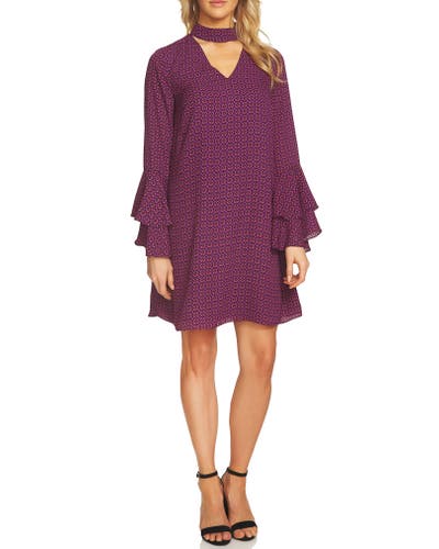 CECE Choker Bell Sleeve Dress