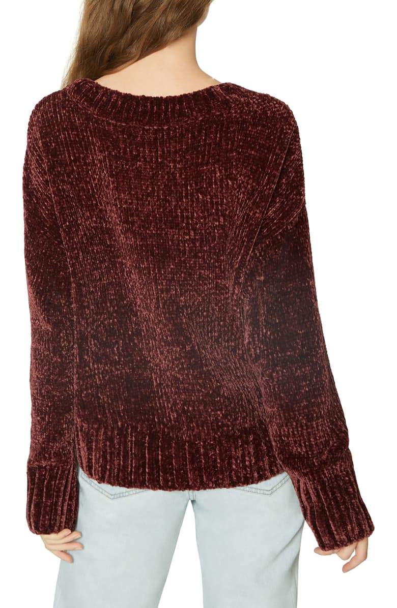 Sanctuary Womens Chenille Casual Pullover Sweater