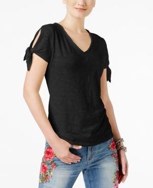 Inc International Concepts Cotton Tie-Sleeve T-Shirt - TopLine Fashion Lounge