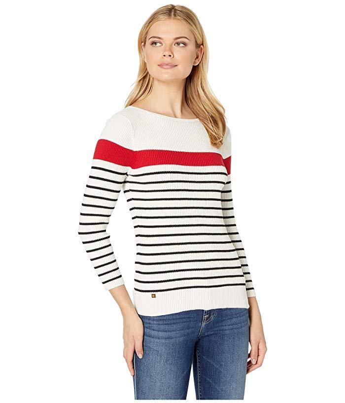 Lauren Ralph Lauren Striped Rib-Knit Sweater - TopLine Fashion Lounge